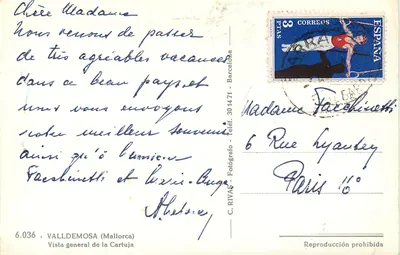 Valldemosa (Mallorca) — Ogólny widok klasztoru — C. RIVAS, n° 6.036 — Rewers