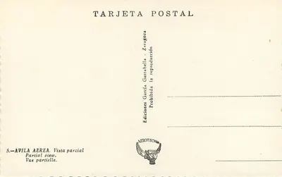 Avila — Częściowy widok z lotu — Wydawnictwo Garrabella — Rewers