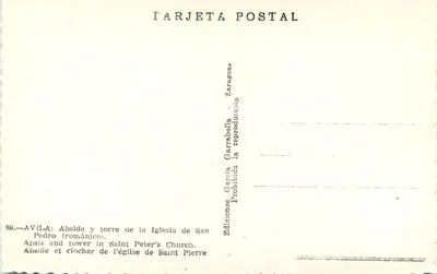 Zaragoza — Abside e torre da Igreja de São Pedro — Ediciones García Garrabella, n°69 — Verso