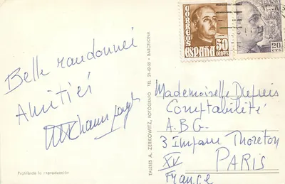 Barcelonę - 592 — Plaza Berenguer el Grande — Zerkowitz — Rewers