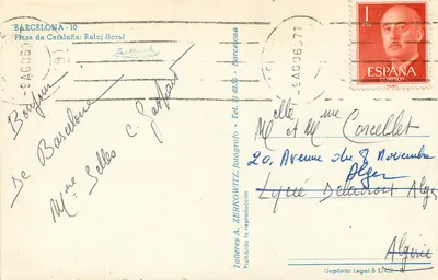 Plac Catalunya — Fontanna kwitnąca z figurami — Taller A. Zerkowitz, Barcelonie — Rewers
