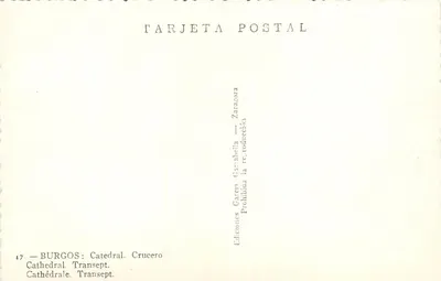 Burgos: Katedra. Transept — Wyd. Garcera Carrabell, seria 47 — Rewers