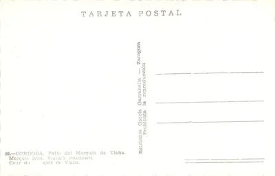 Cordoba — Cortile del Marchese di Viana — Edizioni García Garrsbella — Verso