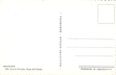 Sierra Nevada. Tajos del Veleta — Granada — Wydawnictwo Sicilia Sicilia — Rewers