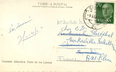 Granada Alhambra - Pátio dos Leões — Ediciones Fotográficas Hijos de Gallegos - Granada — Verso