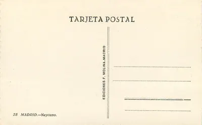 Madryt — Neptun — Wydawnictwo F. Molina — Rewers