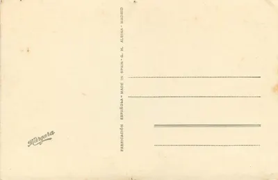 Madrid — Avenue de Pi y Margall — G.H. Alzina, Madrid, n°101 — Verso