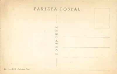 Madrid — Palácio Real — editor Dominguez — Verso