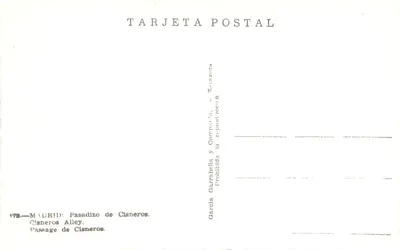 Passaggio di Cisneros — Madrid — Garcia Garrabella y Compañía — Verso