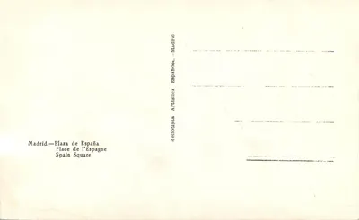 Madryt — Plac Hiszpański — Artisticia — Rewers