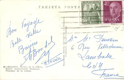 Madrid — Fonte da Cibele — Edições García Garraballa, n°13 — Verso