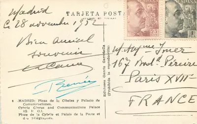 Madrid — Praça de Cibeles e Palácio de Comunicações — Edições García Garrabella — Verso