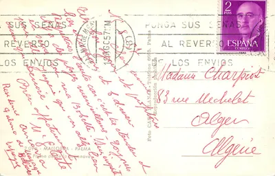 Palma de Mallorca — widok z wzgórza — Foto M. C. A. 2.096 — Rewers