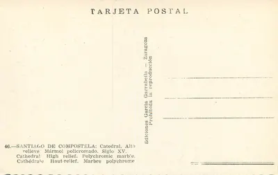 Katedra w Komposteli — Wzory w kolorowanym marmurze — Wydawnictwo García Garraballa — Rewers