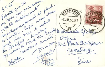 Salamanca — Casa de las Conchas (Maison des Coquilles) — editor desconocido, n° 8 — Reverso