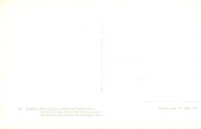 Sevilha — Real Alcázar: Salão dos Embaixadores — Heliofotógrafa Española — Verso