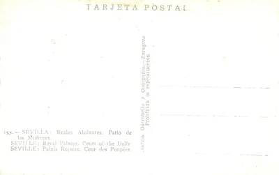 Seville — Królewski Alcázares. Sala Lalki — García Garrabella y Compañía, nr 153 — Rewers