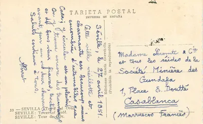 Seville — Wieża Złota — Wydawnictwo García Garraballa, nr 33 — Rewers