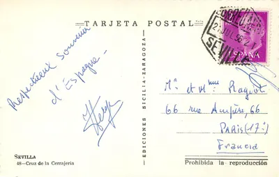 Seville — Cruz de la Cerrajería — Wydawnictwo Sicilia-Zaragoza, n° 48 — Rewers