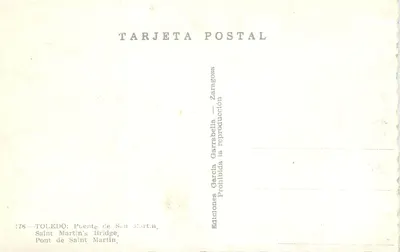 Toledo — Most San Martín — Wydawnictwo García Garrabella, nr 178 — Rewers