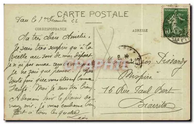 Pau - Zamek Henryka IV - Lóżko i Kojec Henryka IV — Phototypie Labouche Frères, Toulouse, n°20 — Rewers