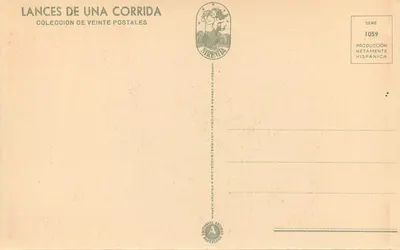 Desplante — scena z torem — wydawca Artosa, seria 1059 — Rewers
