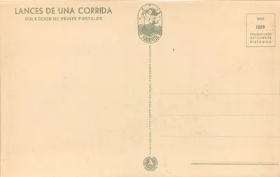 Estocada — Tuseip — Sirenetta, série 1059 — Verso