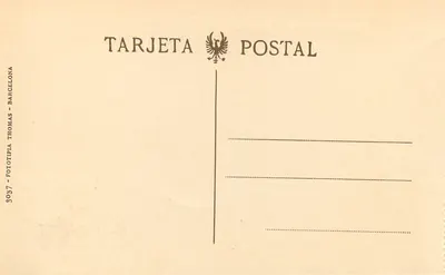 Cádiz — Alameda Apodaca e Igreja do Carmo — Carta Postal Thomas, Barcelona — Verso
