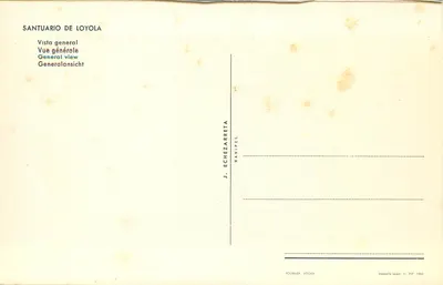 Santuario de Loyola — Vista geral — J. Echezarreta, Vitoria — Verso