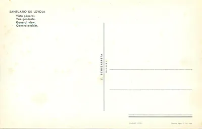 Santuário de Loyola — Visão geral — J. Echezarreta — Verso