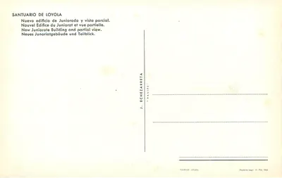 Santuario de Loyola — Nowy budynek Junioratu i częściowy widok — J. Echezarreta, Manièpe — Rewers