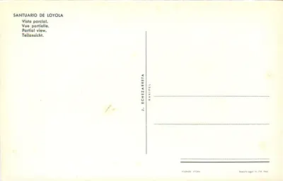 Santuário de Loyola — vista parcial — J. Echezarreta, Fournier, Vitòria — Verso