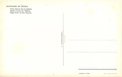 Santuario de Loyola — Altar Mayor de la Iglesia — J. Echezarreta — Rewers