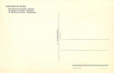 Święty Ignacy Loyola — Mosaika — J. Echezarreta — Rewers