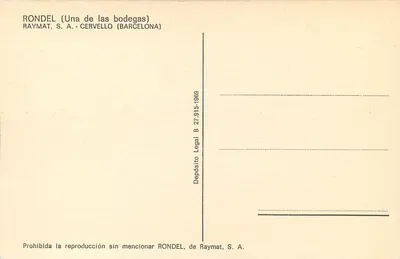 Rondel (Jedna z krypt) — Raymat, S.A. - Cervello (Barcelona) — Rewers