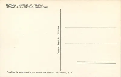Jaskinia na butelki — Rondel (Botellas en reposo) — Raymat, S.A. - Cervello (Barcelone) — Rewers