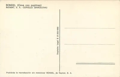 Cave à bulles — RONDEL (Cava con pupitres) — Raymat, S.A. - Cervello (Barcelone) — Rewers