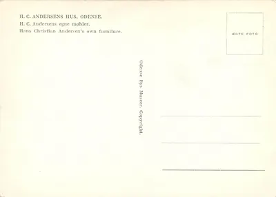 Wnętrze muzeum H.C. Andersen — oryginalne meble — Odense By's Museum — Rewers