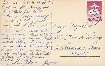 Raagoleje — village côtier — éditeur Kohmand Johs. Olsen, N° 14291 — Verso
