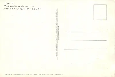 Porto e escala marítima — Djibuti — Éditions André BOURLON-CENTRAL — Verso