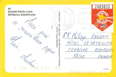 Praia paradisíaca — República Dominicana — F. de Zorzi, n°20 — Verso