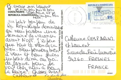 Republika Dominikanska — krajobraz wybrzeża i baleina — wydawca Línea Zeta S.A. n°35 — Rewers