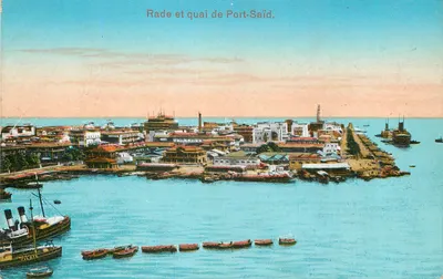 Rade e quai de Port-Saïd — vista panorâmica — editor não identificado