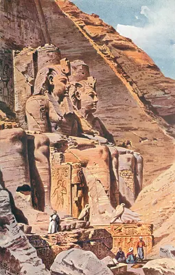 Os Colossos de Ramsés em Abou Simbel — J. Perlbear