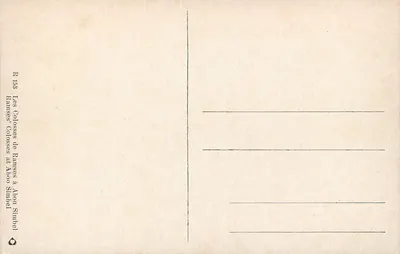 Os Colossos de Ramsés em Abou Simbel — J. Perlbear — Verso