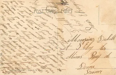 Alexandria - Rue de la Poste — editor L.C. n°34 — Verso