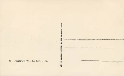Port-Said — O Breakwater — LL — Verso
