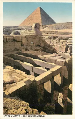 Le Sphinx et la pyramide à Gizeh — Égypte — Éditeur Landrock & Lehner