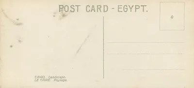 As Pirâmides de Gizé — paisagem — CAIRO. Landscape. LE CAIRE. Paysage. — Verso