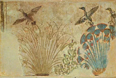 Papyrus, lotus et canards — sol du palais à Amarna 1364 av. J.-C. — Édition exclusive pour le Musée Égyptien, Le Caire